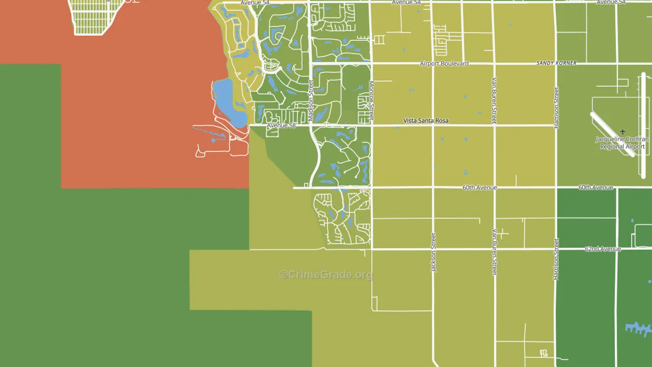 Valerie, CA Map of Vehicle Theft Rates
