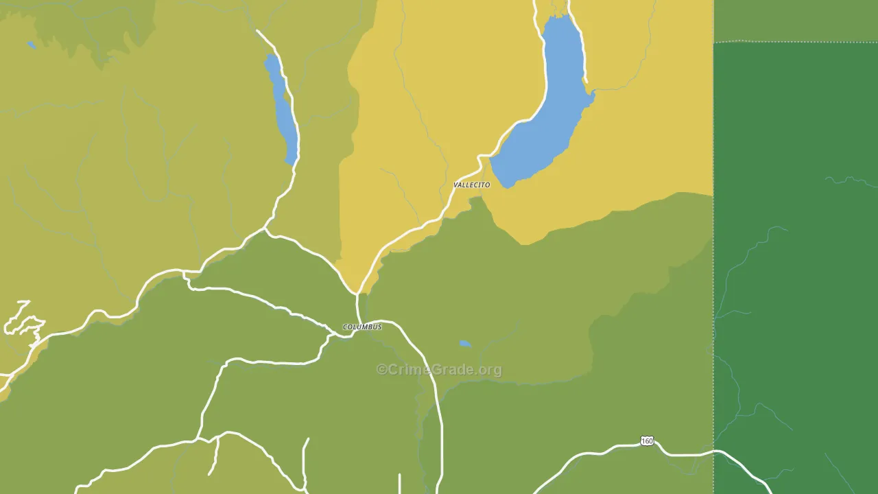 Vallecito, CO Map of Vehicle Theft Rates