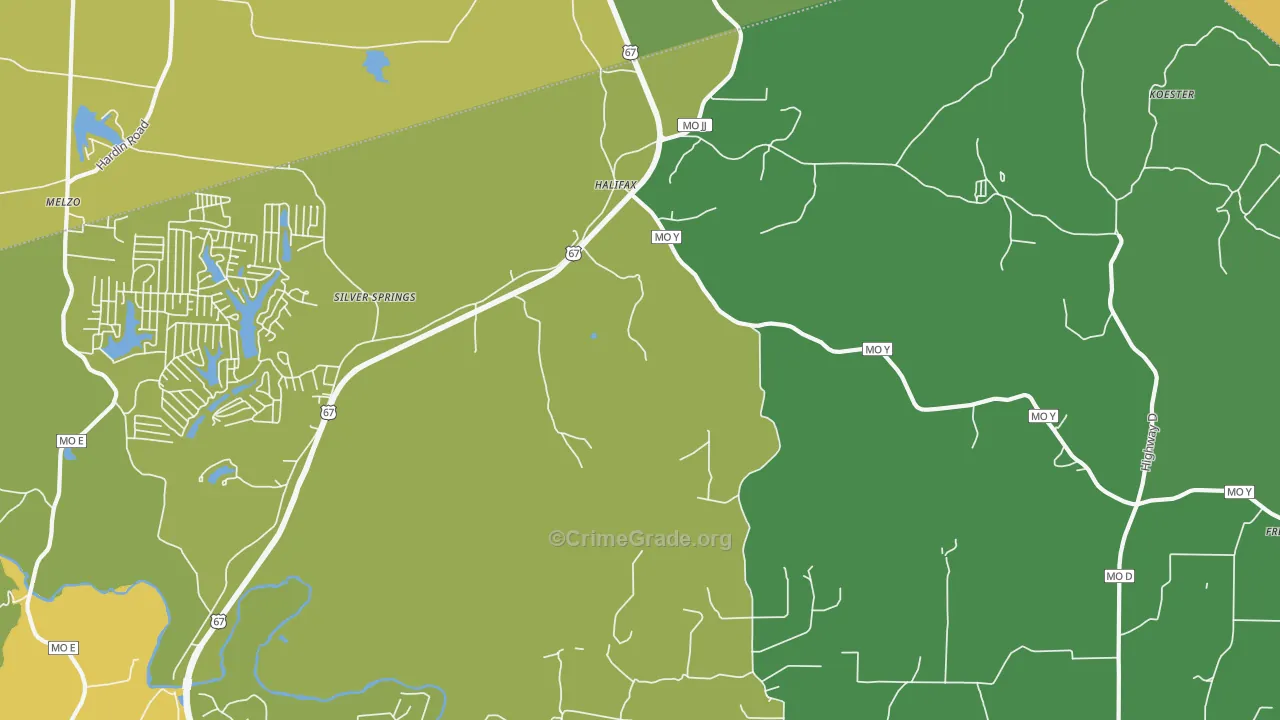 Valles Mines, MO Map of Vehicle Theft Rates
