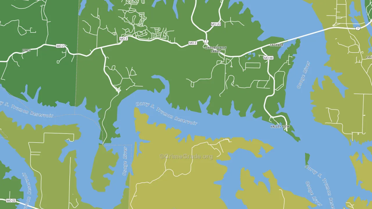 Valley View, MO Map of Vehicle Theft Rates