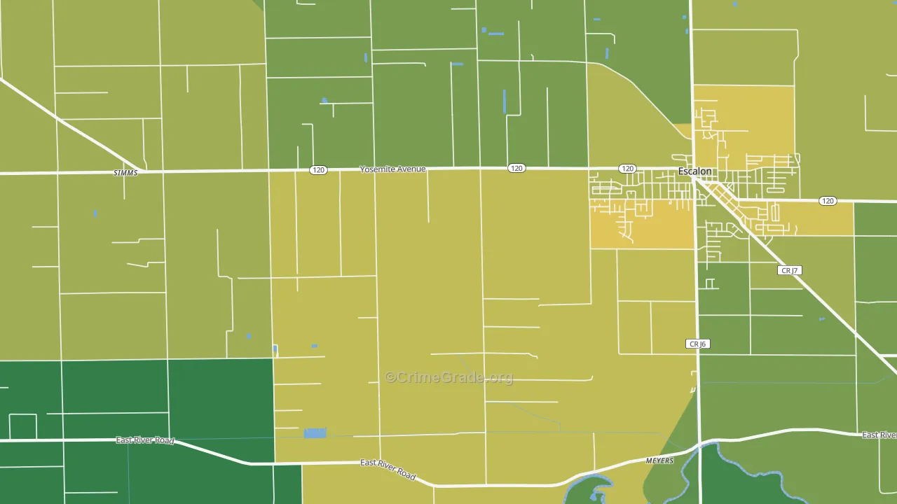 Van Allen, CA Map of Vehicle Theft Rates