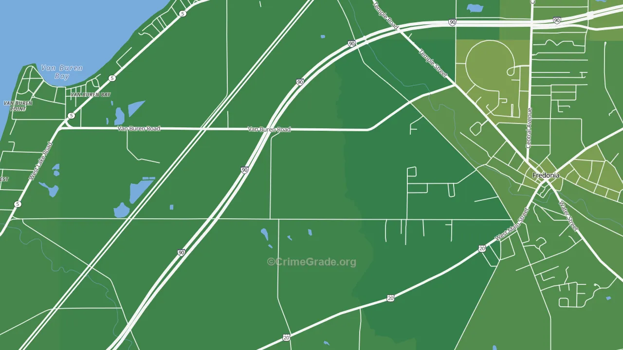 Van Buren Bay, NY Map of Vehicle Theft Rates