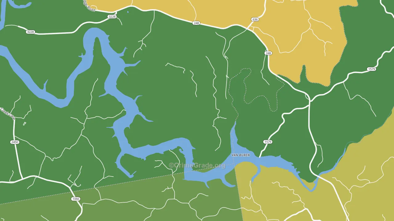 Van Buren, KY Map of Vehicle Theft Rates