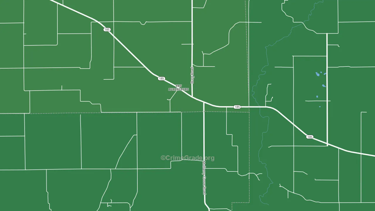 Van Burensburg, IL Map of Vehicle Theft Rates
