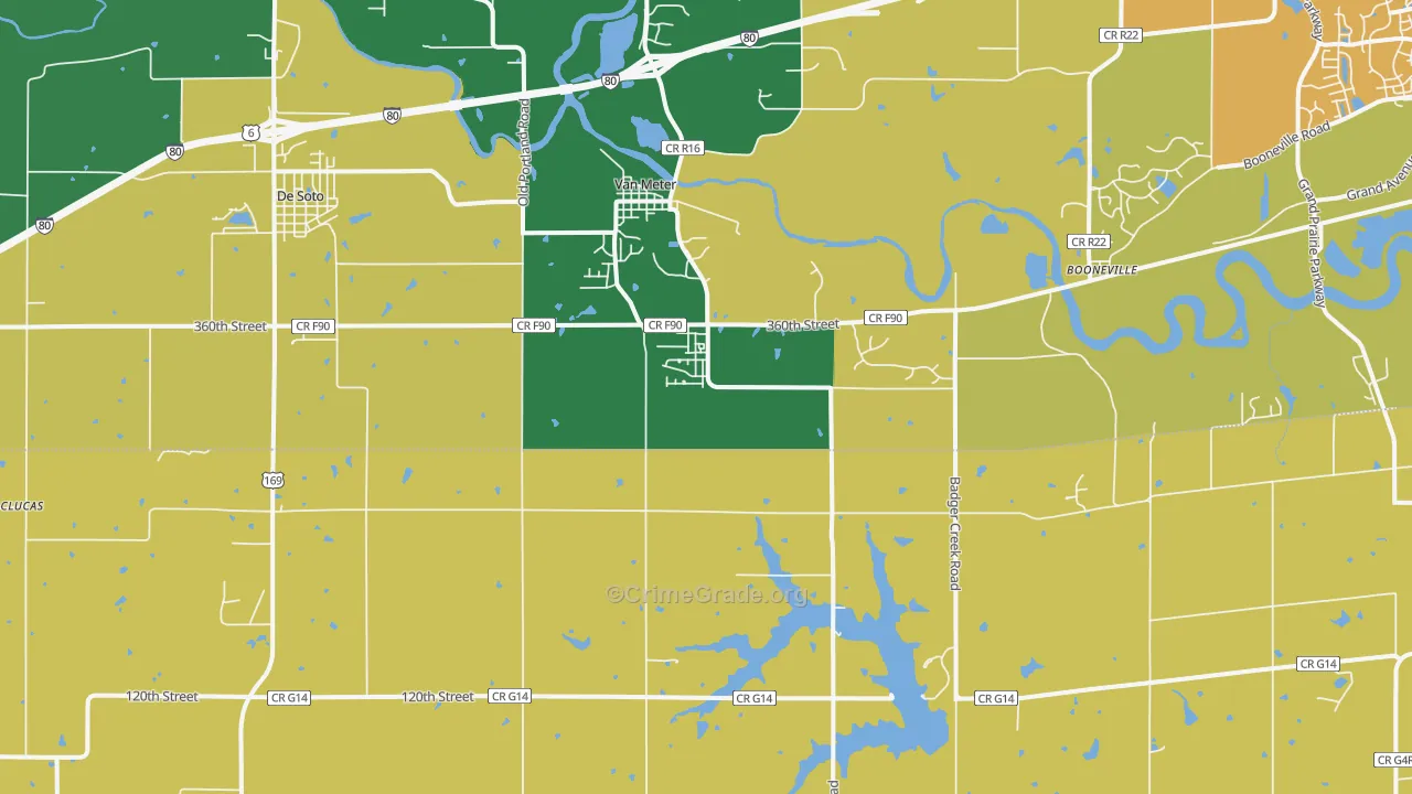 Van Meter, IA Map of Vehicle Theft Rates