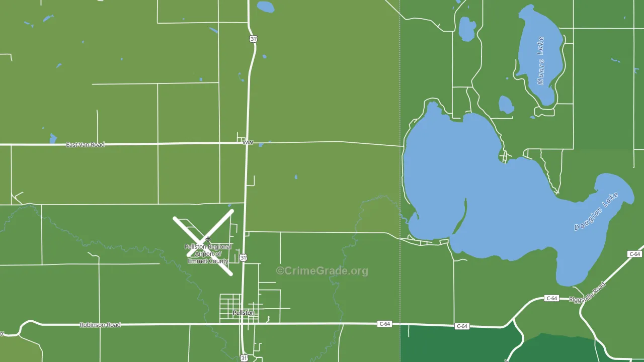 Van, MI Map of Vehicle Theft Rates