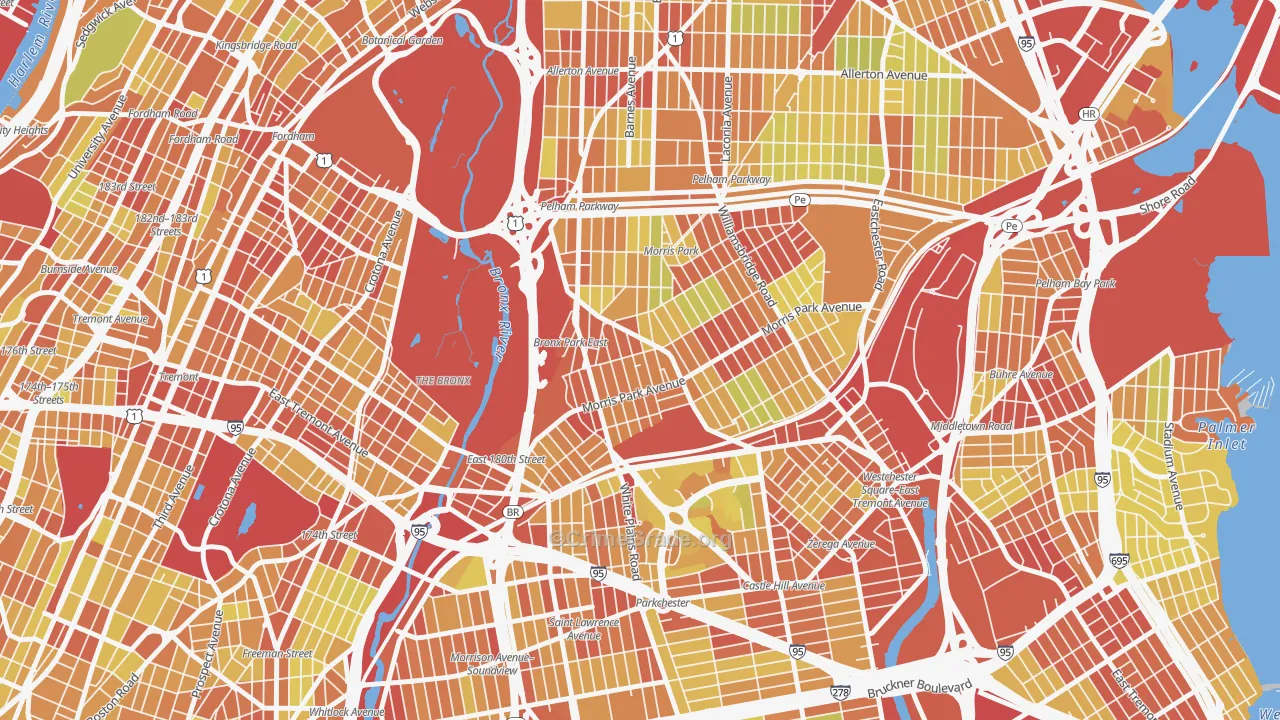 Van Nest, Bronx, NY Map of Vehicle Theft Rates