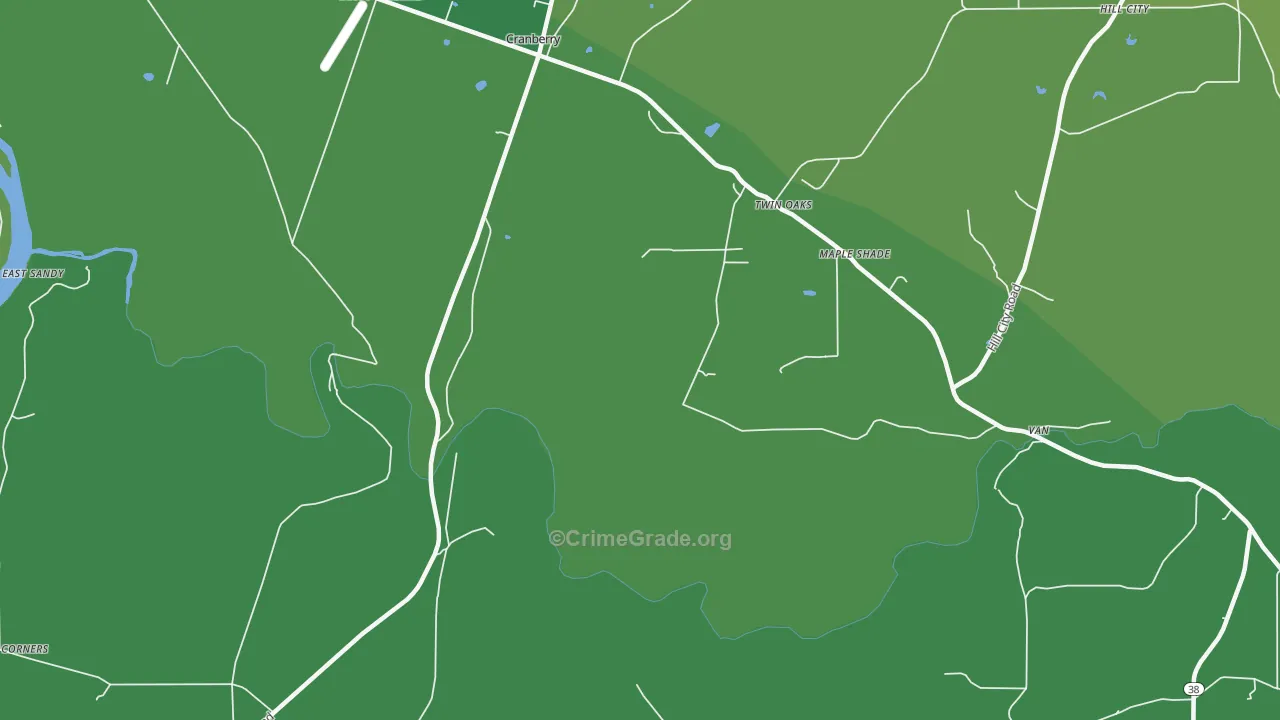 Van, PA Map of Vehicle Theft Rates