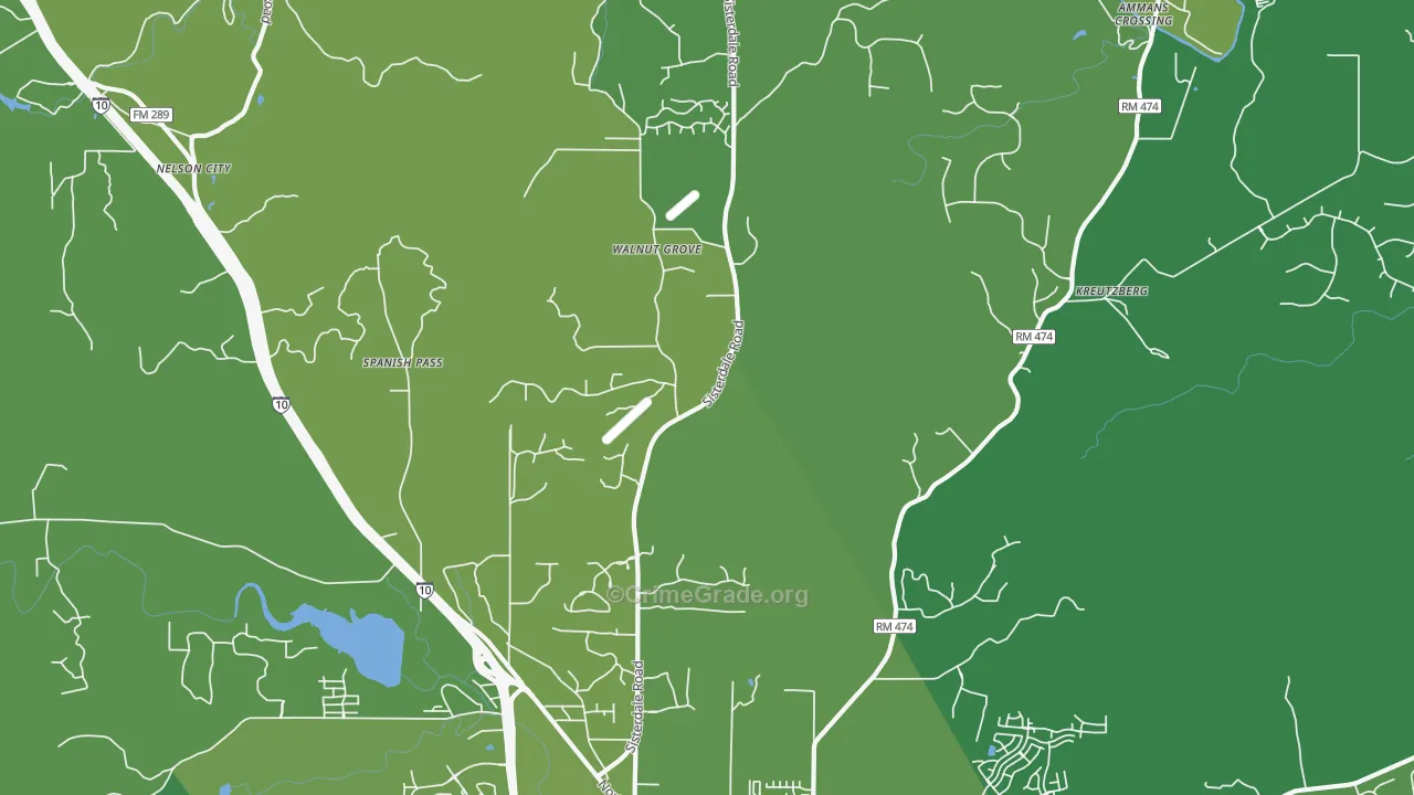 Van Raub, TX Map of Vehicle Theft Rates