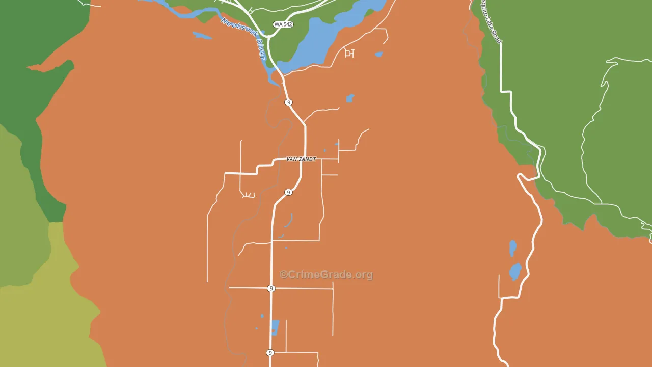 Van Zandt, WA Map of Vehicle Theft Rates