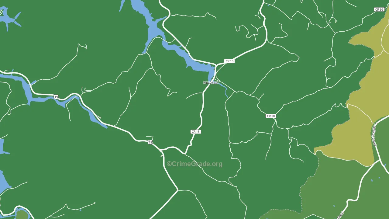 Vandalia, WV Map of Vehicle Theft Rates