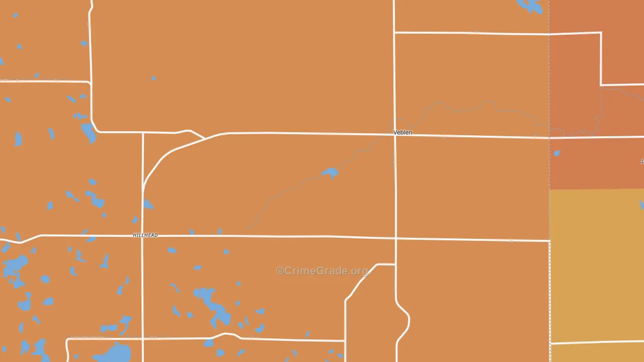 Veblen, SD Map of Vehicle Theft Rates