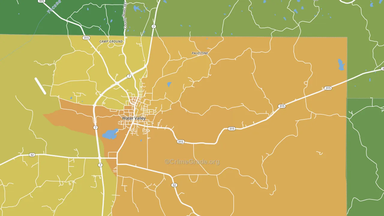 Velma, MS Map of Vehicle Theft Rates