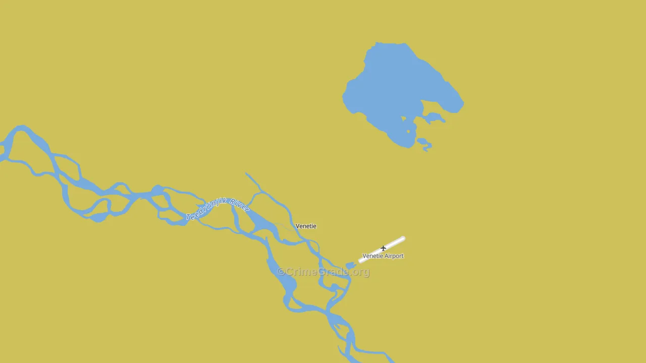 Venetie, AK Map of Vehicle Theft Rates