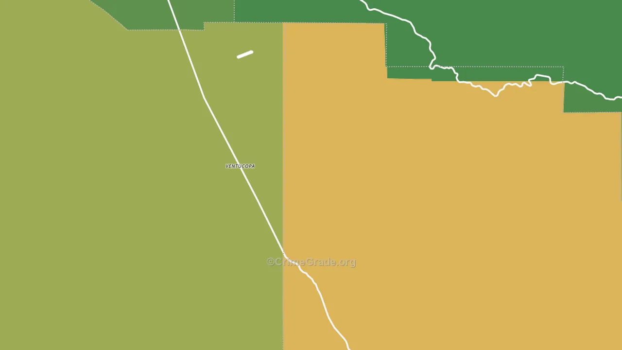 Ventucopa, CA Map of Vehicle Theft Rates