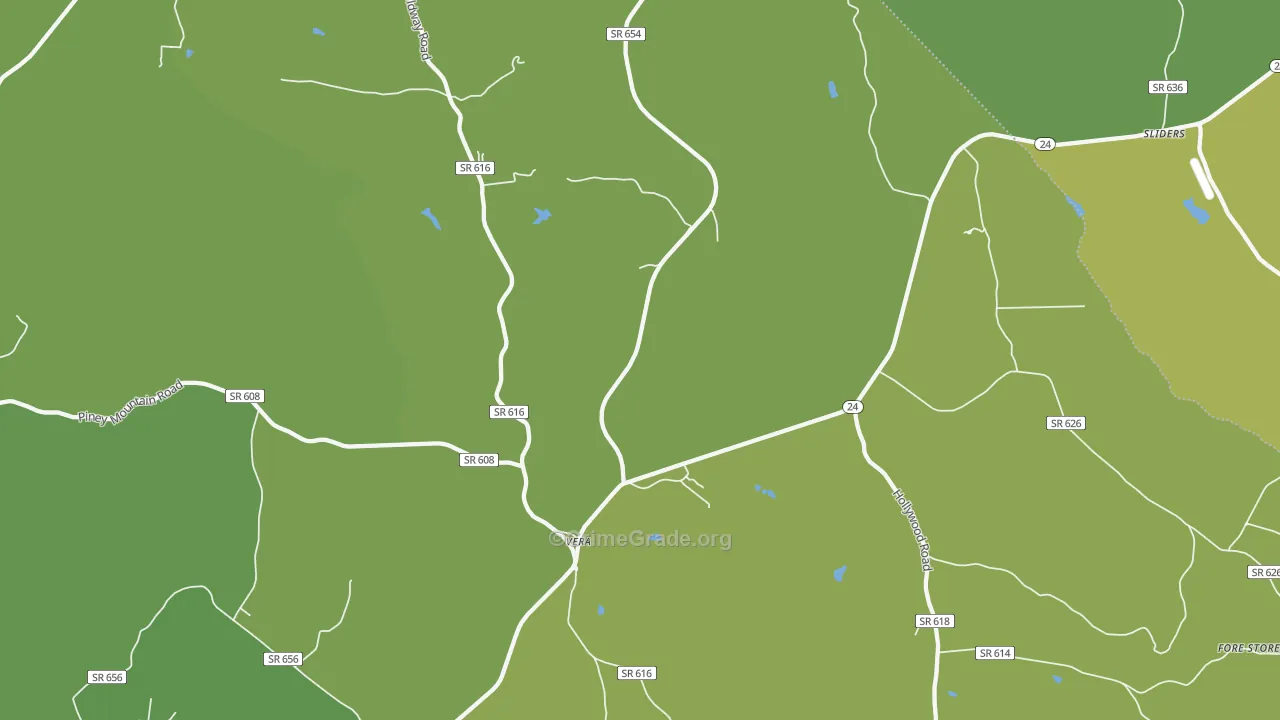 Vera, VA Map of Vehicle Theft Rates
