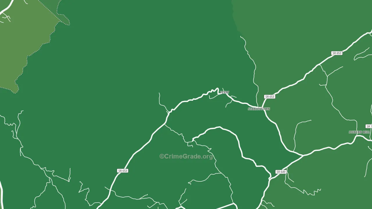 Verdi, VA Map of Vehicle Theft Rates
