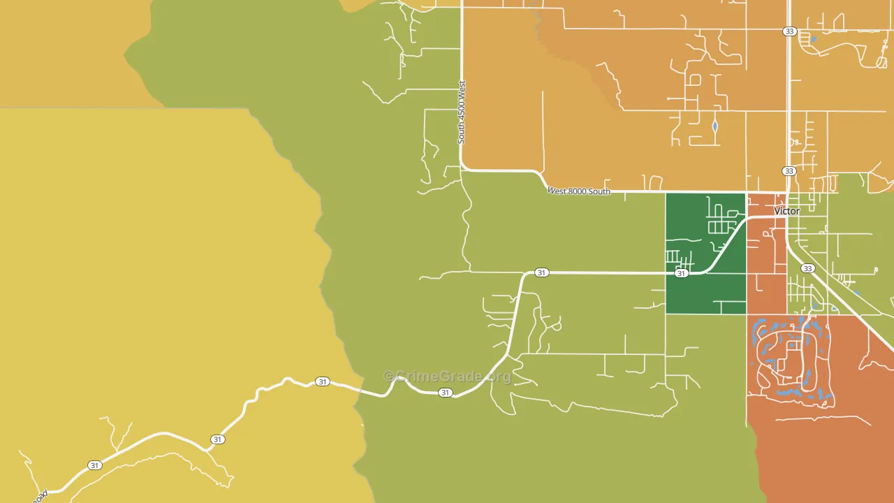 Vernon, ID Map of Vehicle Theft Rates