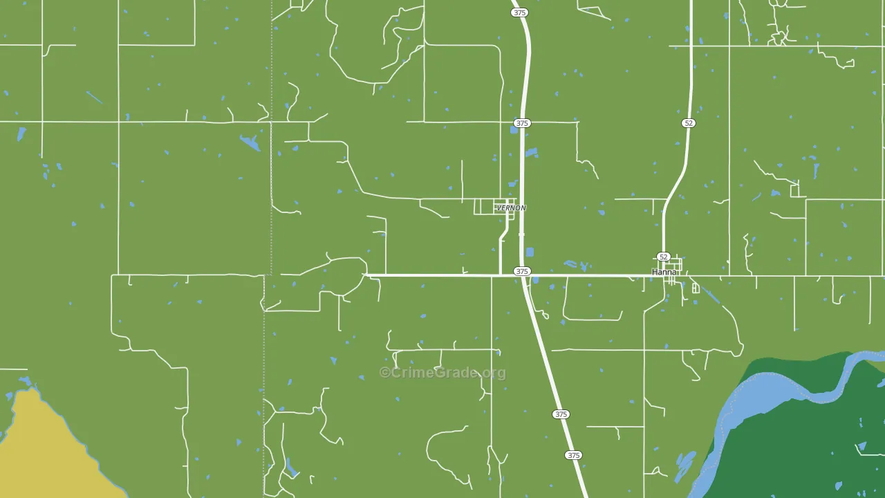 Vernon, OK Map of Vehicle Theft Rates
