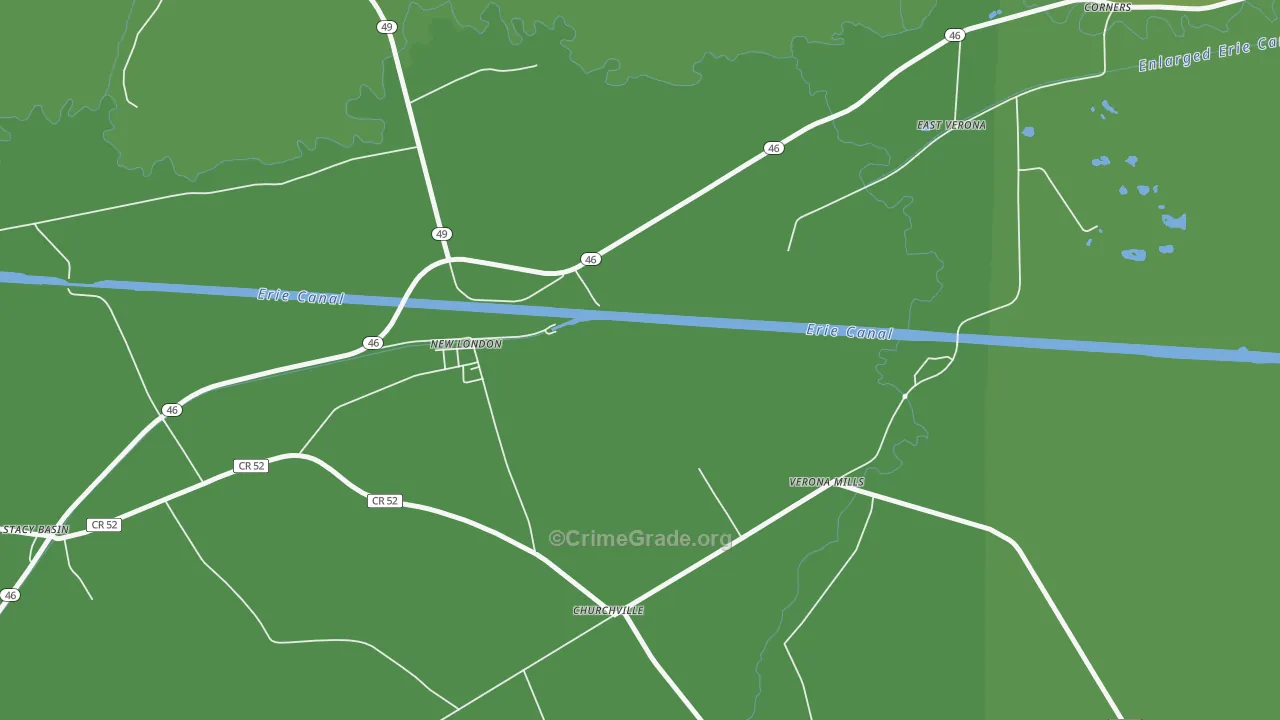 Verona Mills, NY Map of Vehicle Theft Rates