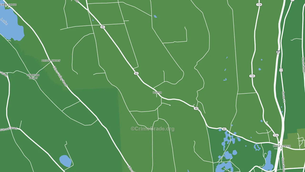 Vesper, NY Map of Vehicle Theft Rates