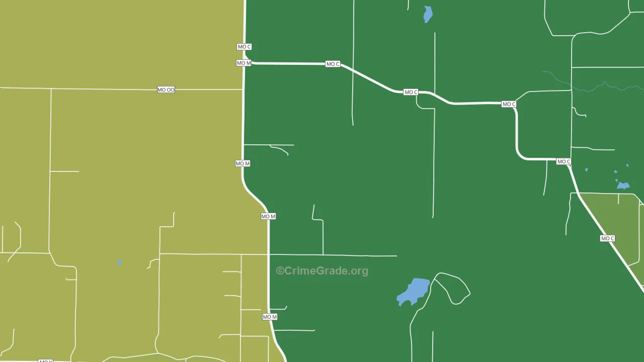 Vibbard, MO Map of Vehicle Theft Rates