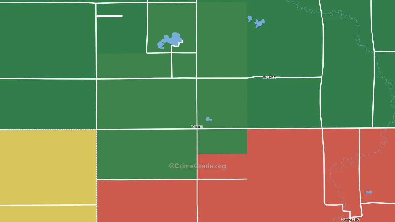 Viborg, SD Map of Vehicle Theft Rates