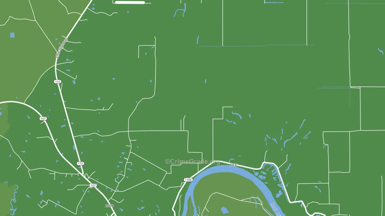 Vick, LA Map of Vehicle Theft Rates