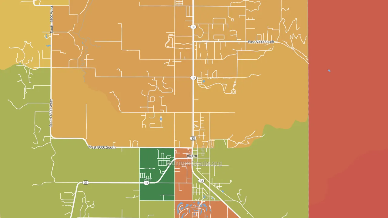 Victor, ID Map of Vehicle Theft Rates