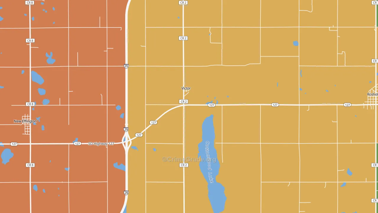 Victor, SD Map of Vehicle Theft Rates