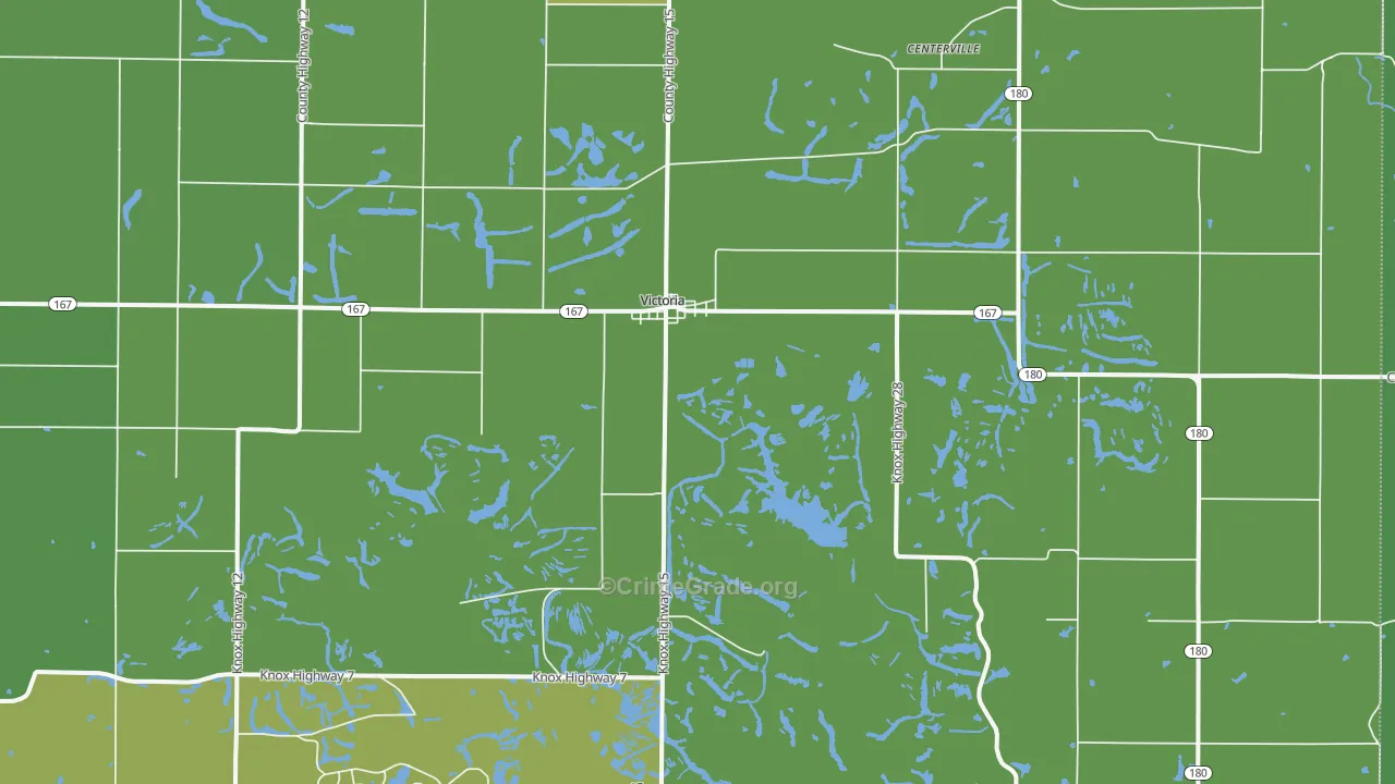 Victoria, IL Map of Vehicle Theft Rates