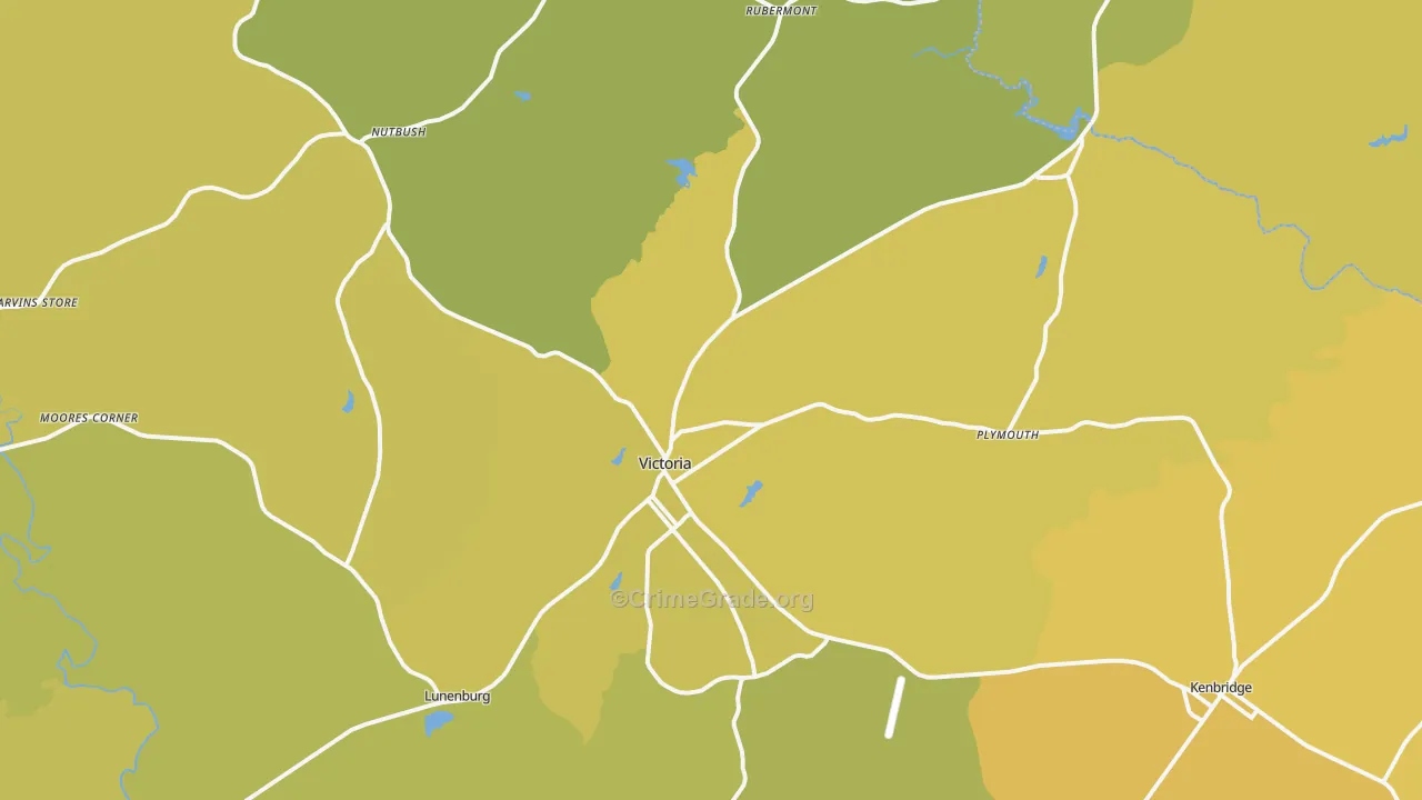 Victoria, VA Map of Vehicle Theft Rates