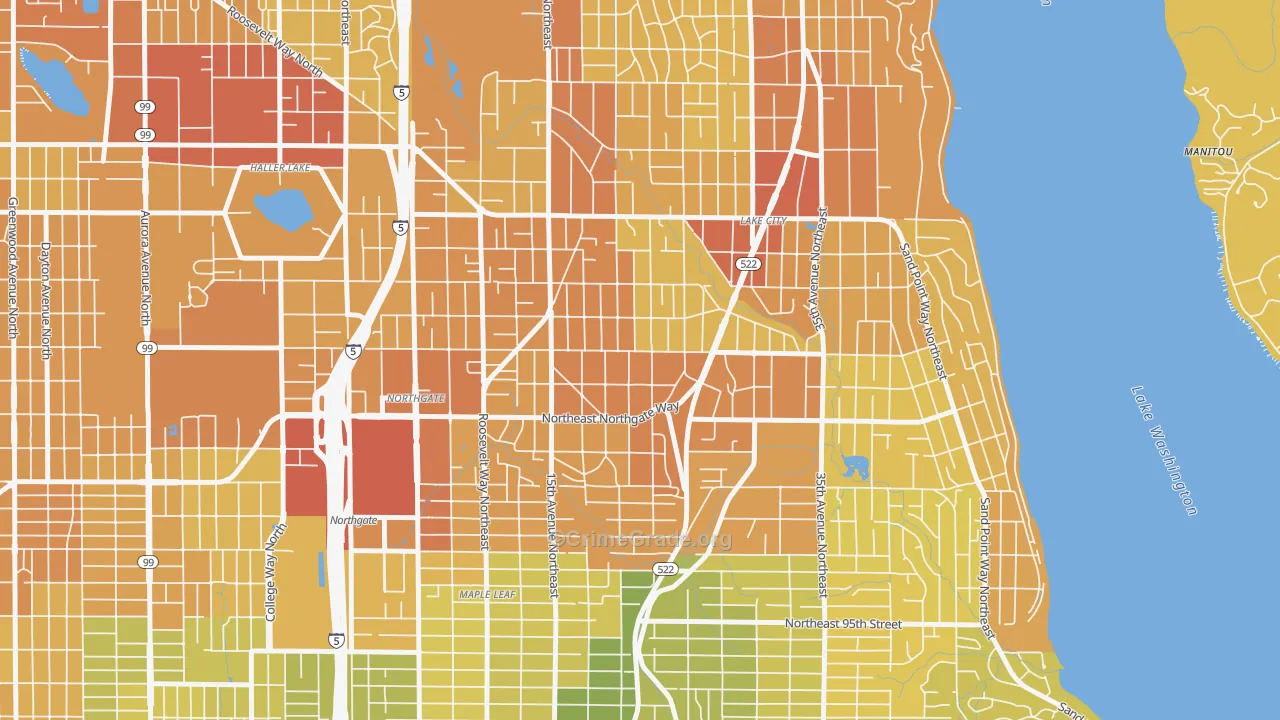 Victory Heights, Seattle, WA Map of Vehicle Theft Rates