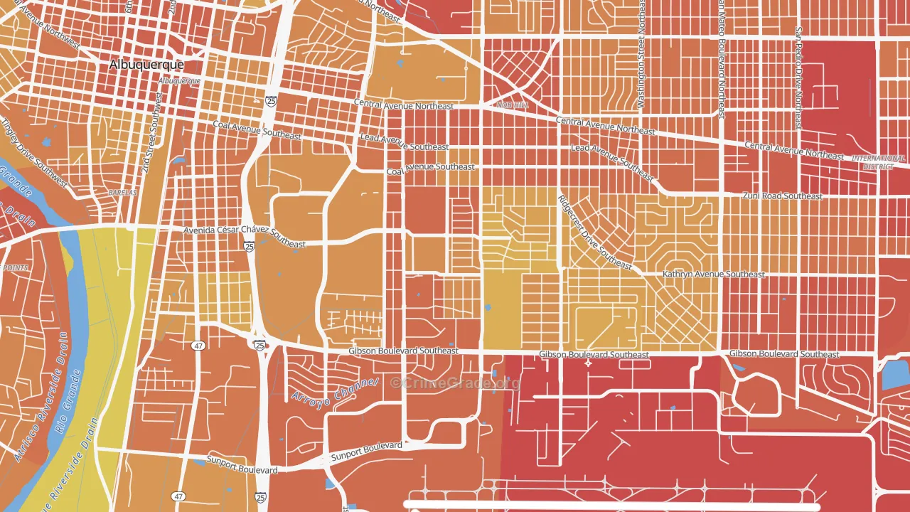 Victory Hills, Albuquerque, NM Map of Vehicle Theft Rates