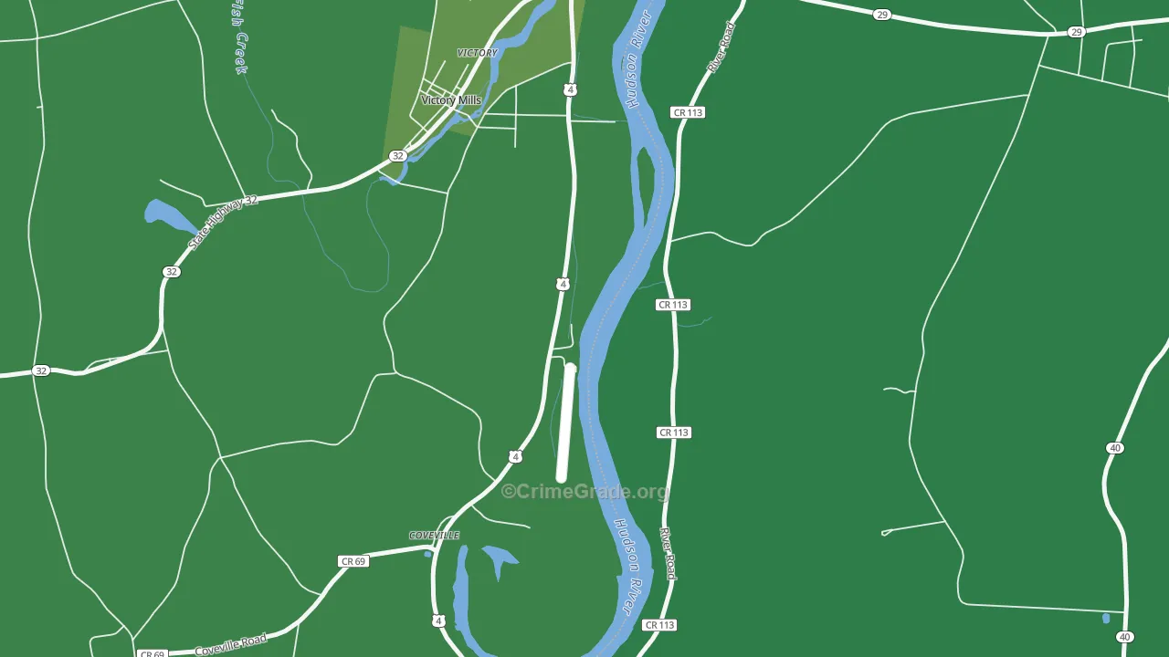 Victory Mills, NY Map of Vehicle Theft Rates