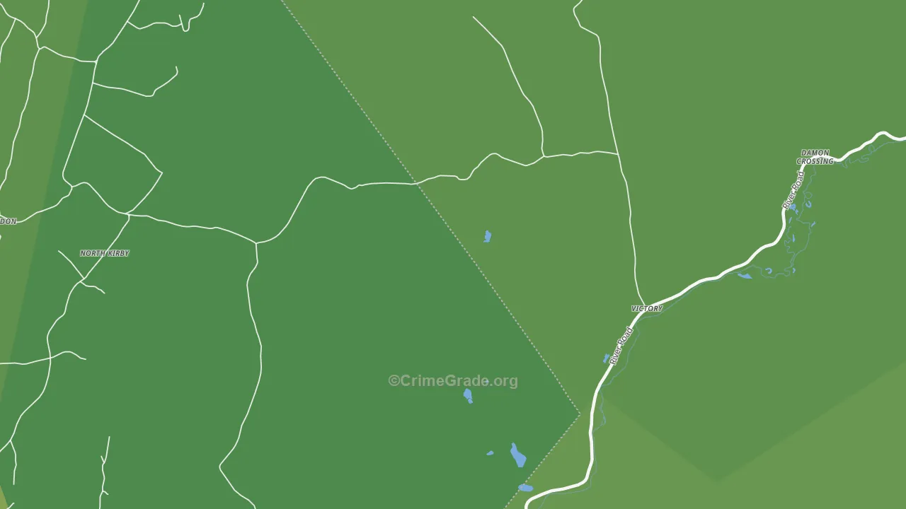 Victory, VT Map of Vehicle Theft Rates