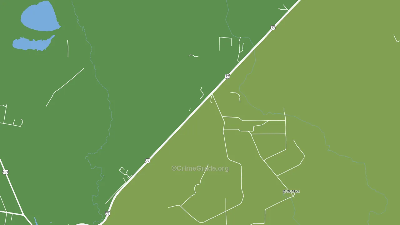 Vidaurri, TX Map of Vehicle Theft Rates