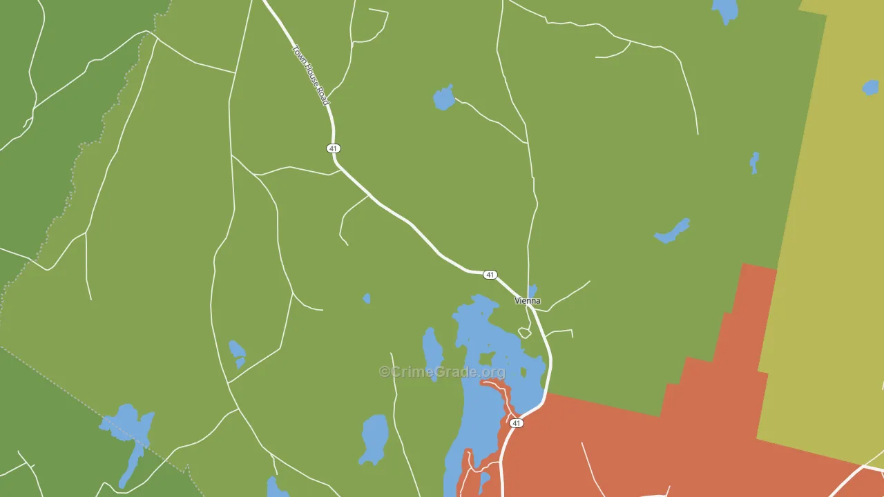 Vienna, ME Map of Vehicle Theft Rates