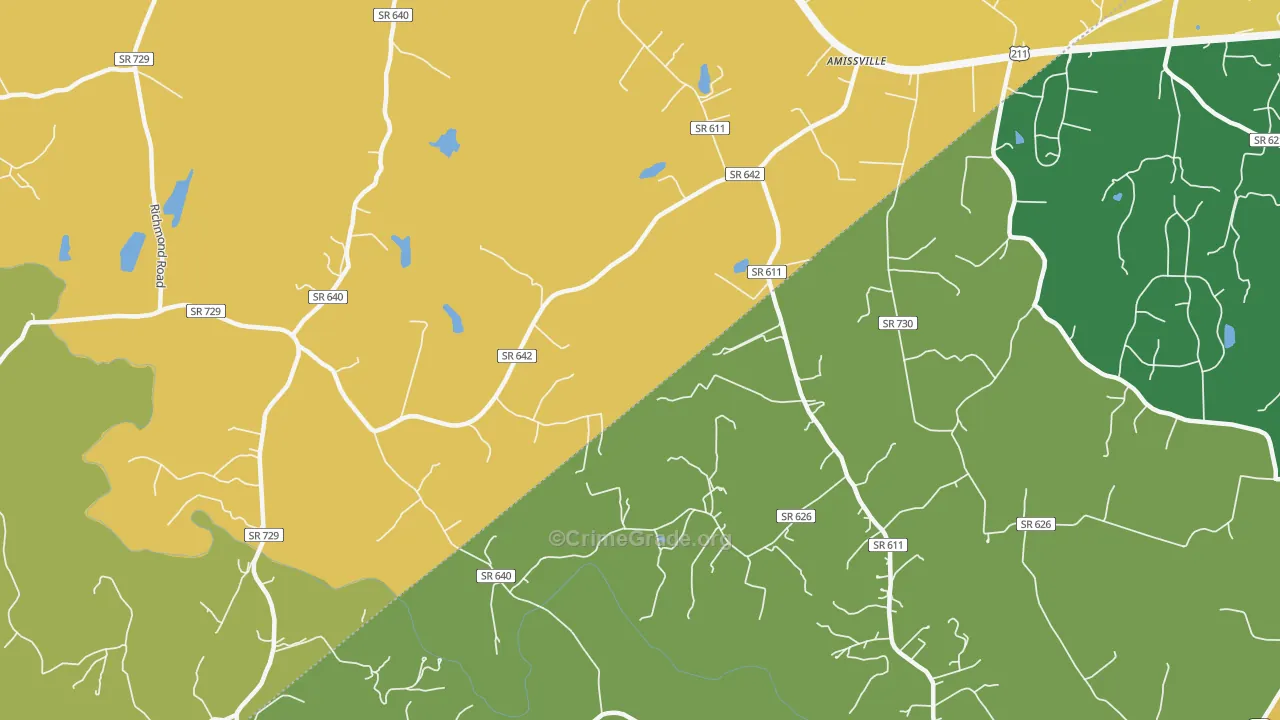 Viewtown, VA Map of Vehicle Theft Rates