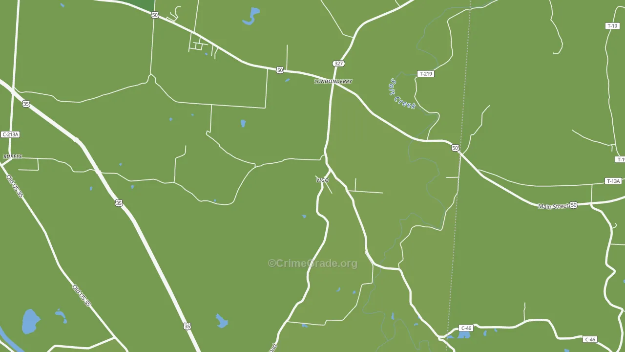 Vigo, OH Map of Vehicle Theft Rates