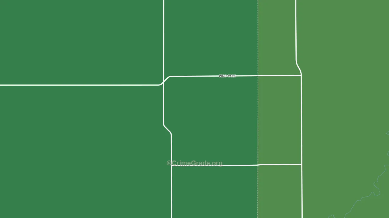 Vigo Park, TX Map of Vehicle Theft Rates