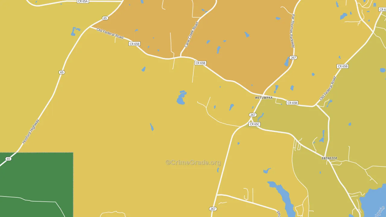 Vilas, FL Map of Vehicle Theft Rates