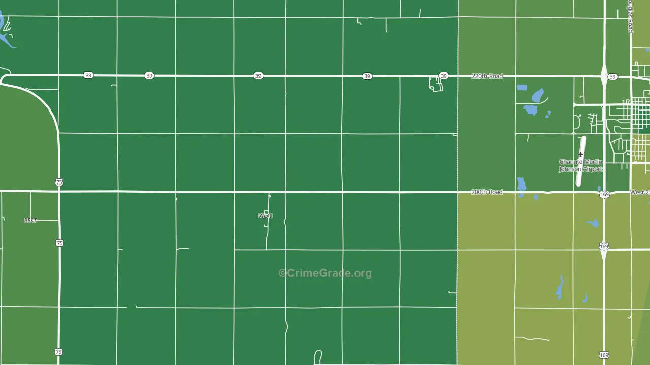 Vilas, KS Map of Vehicle Theft Rates
