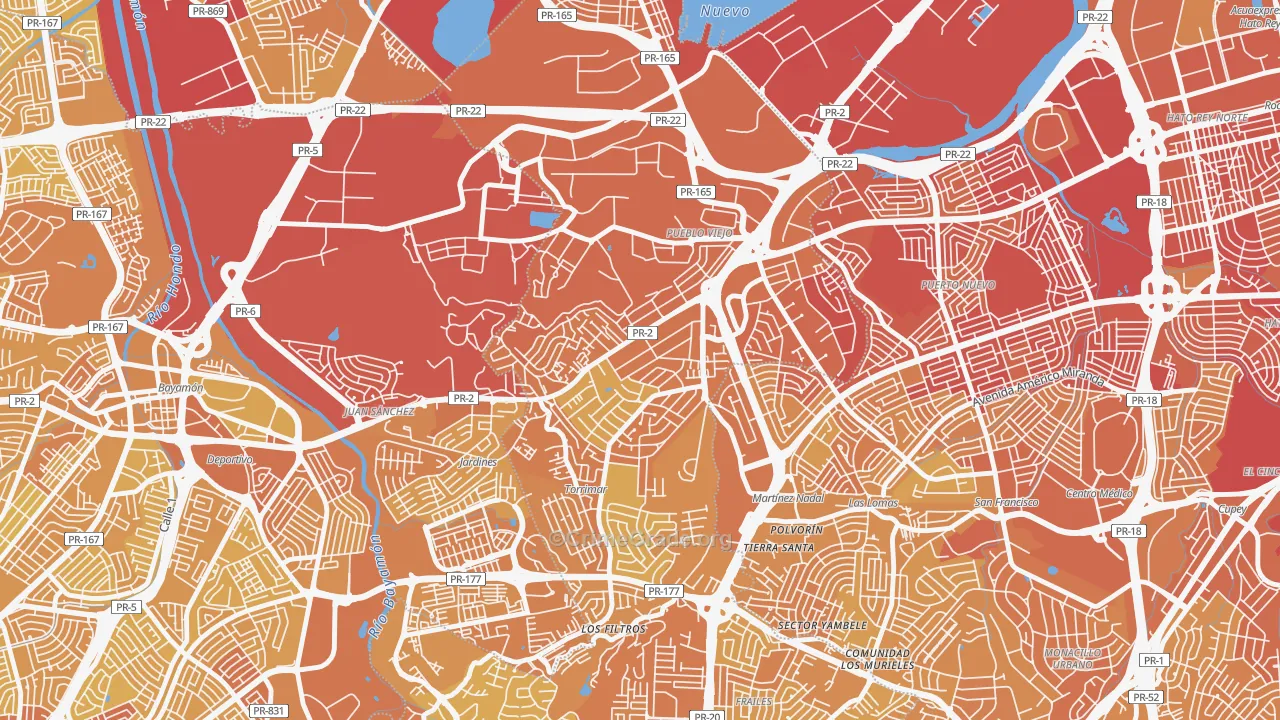 Villa Caparra, Guaynabo, PR Map of Vehicle Theft Rates