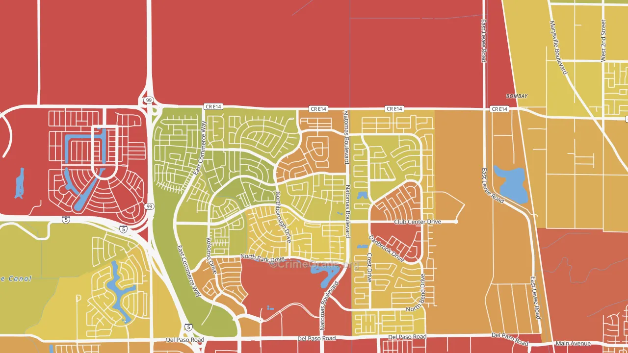 Village 9, Sacramento, CA Map of Vehicle Theft Rates