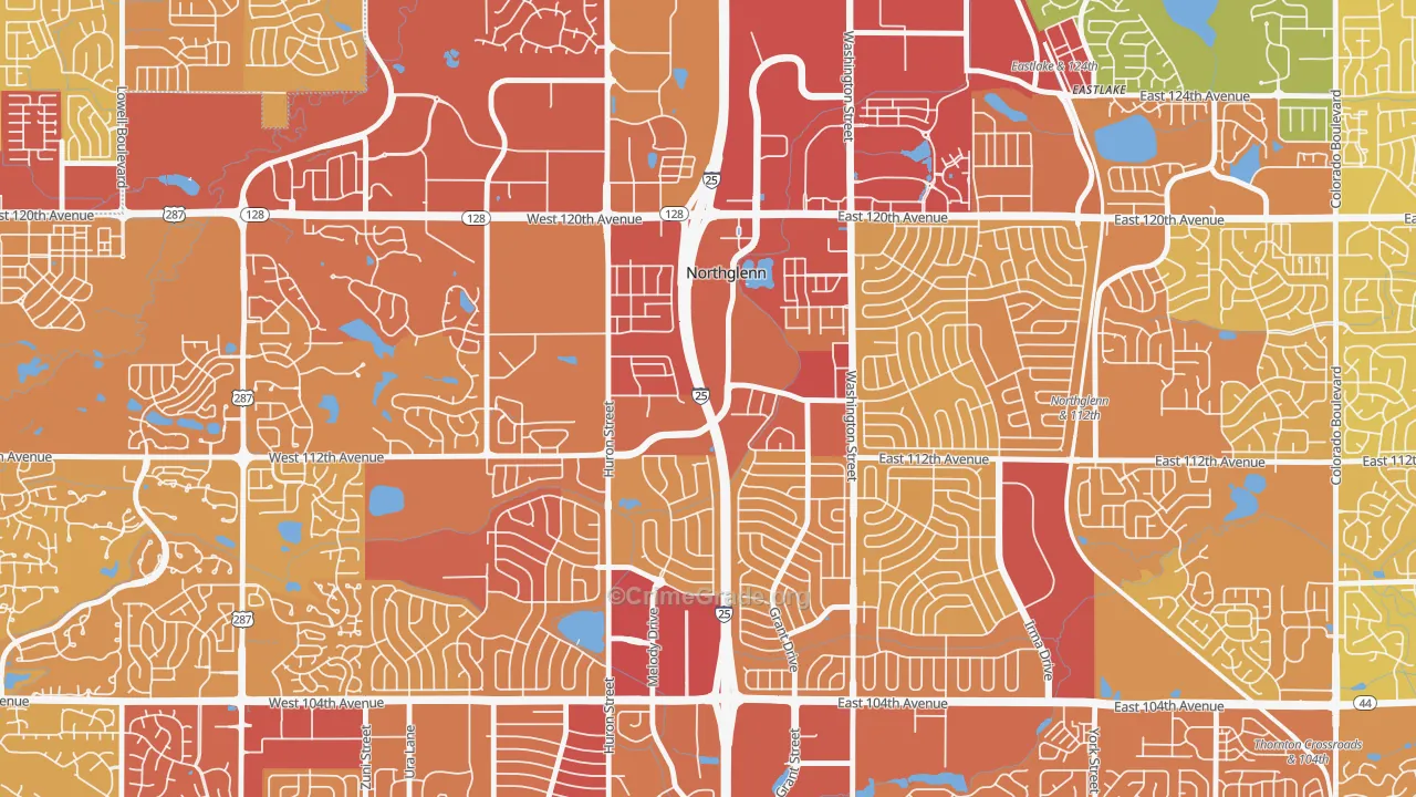 Village at North Hills, Northglenn, CO Map of Vehicle Theft Rates