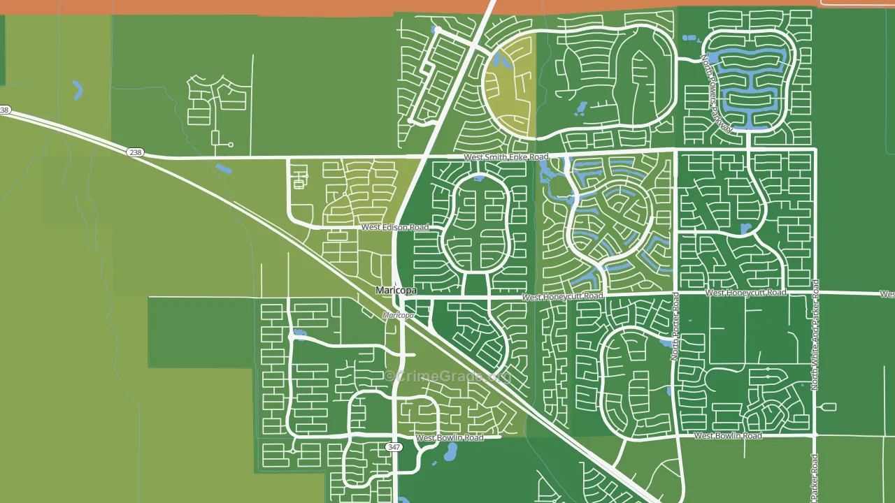 Villages at Rancho El Dorado, Silver Bell, AZ Map of Vehicle Theft Rates