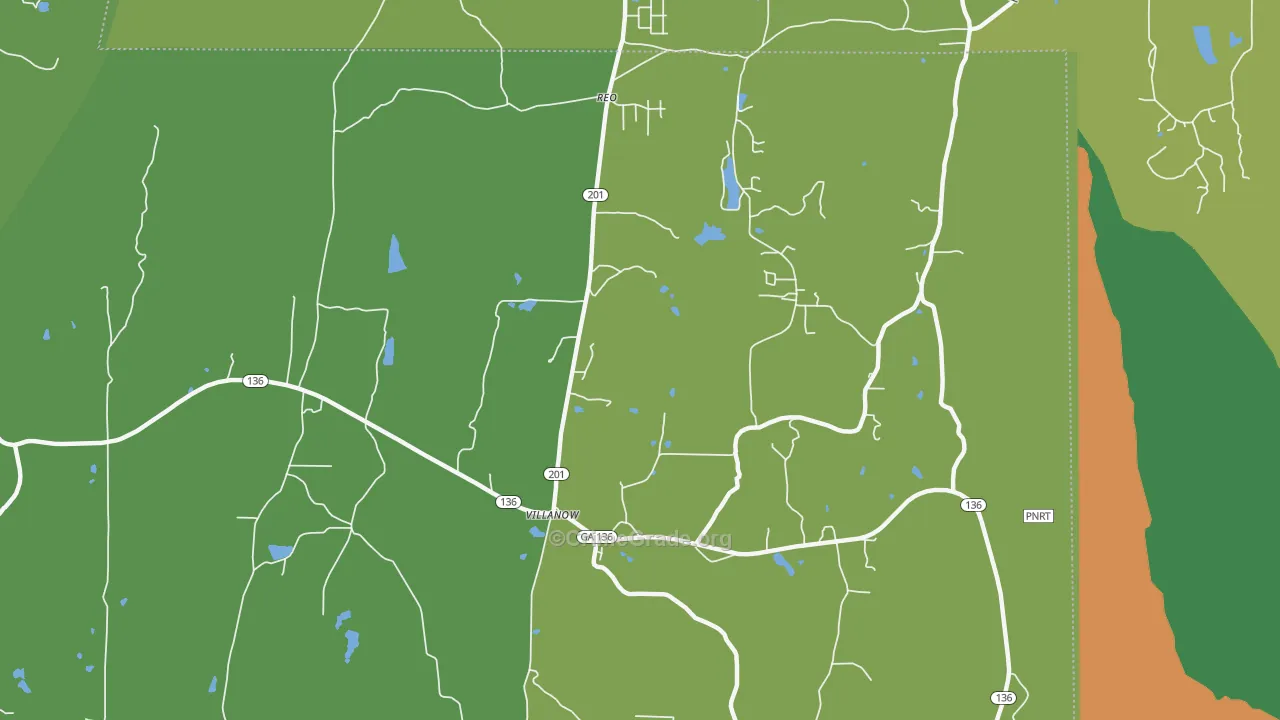 Villanow, GA Map of Vehicle Theft Rates