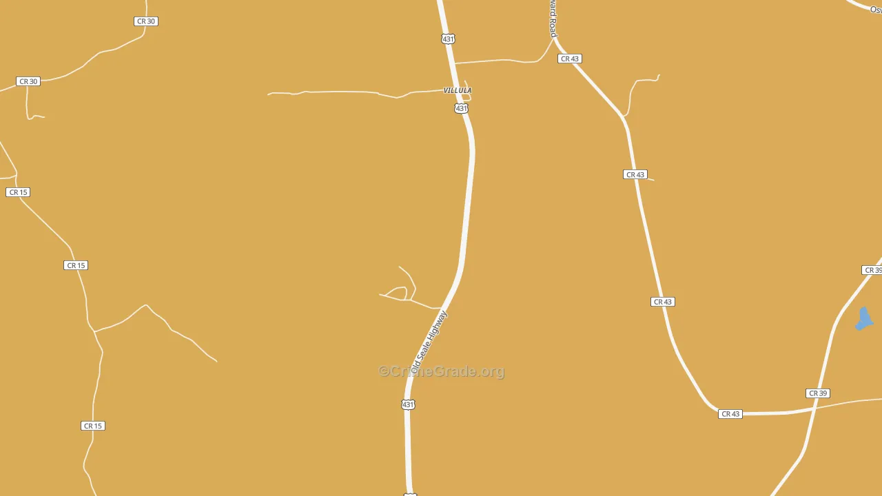 Villula, AL Map of Vehicle Theft Rates