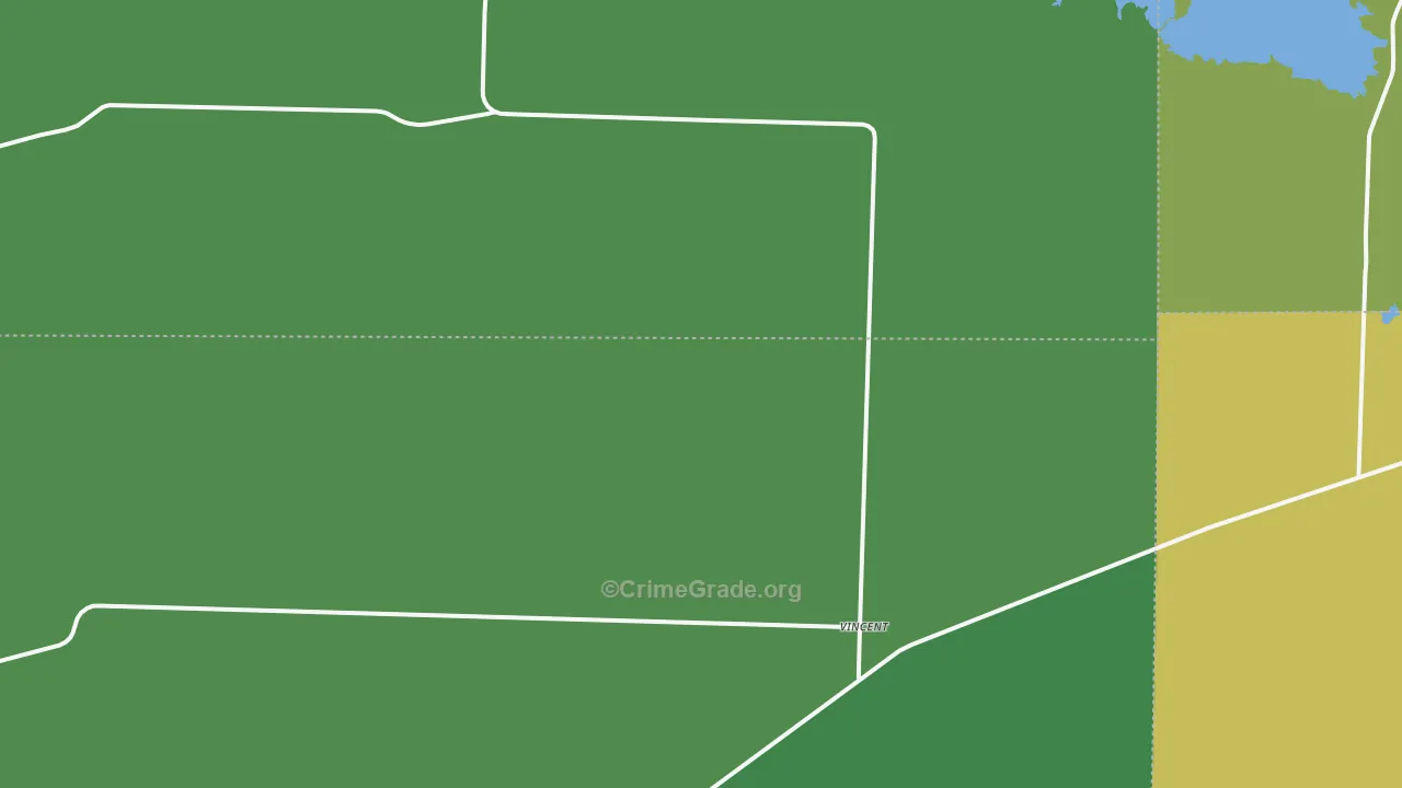 Vincent, TX Map of Vehicle Theft Rates